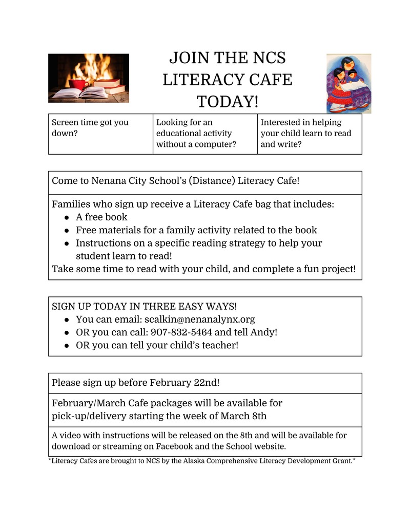 Feb/March Literacy Cafe Flyer (Virtual)